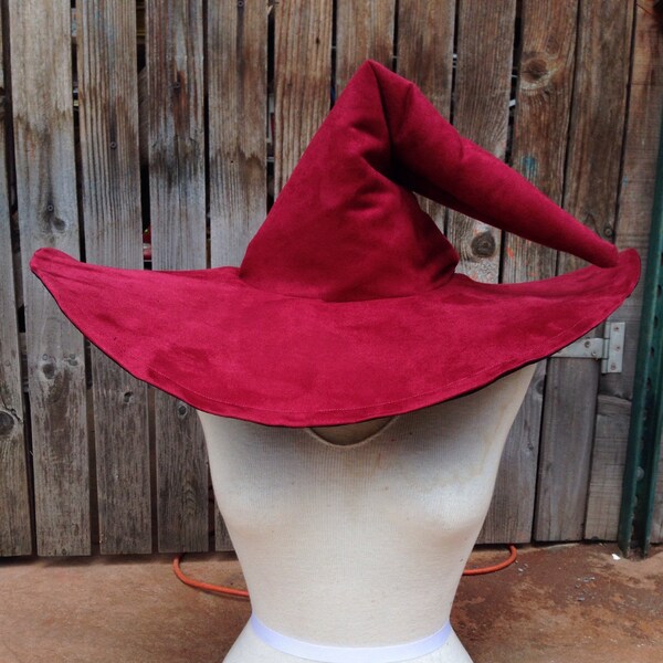 Extra Large Wine/Burgundy Witch or Wizard Hat
