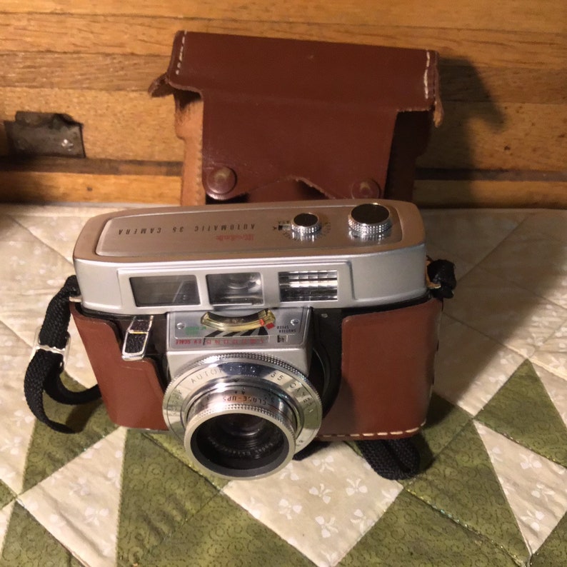Kodak Automatic 35 camera in leather case Etsy