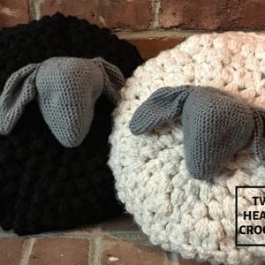 Bobble Sheep Pillow PDF Crochet Pattern image 1