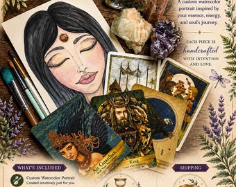 Dragonfly Essence Portrait | Watercolor Soul Portrait | Custom Spiritual Artwork | Intuitive Art & Oracle Reading