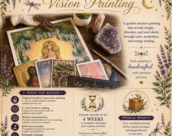 Dragonfly Vision Painting | Intuitive Watercolor Painting |Custom Spiritual Artwork | Visionary Landscape & Oracle Reading