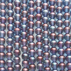 Czech Druk Round Glass Beads~Luster Opaque Amethyst Czech Druk Round Glass Beads~Luster Opaque Amethyst