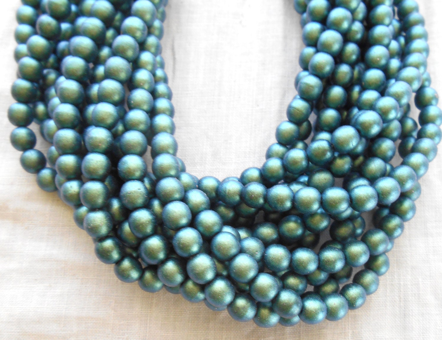 Polychrome 50 Czech Glass Rondelle Beads Aqua Teal 6x2mm Polychrome 50 Czech Glass Rondelle Beads Aqua Teal 6x2mm
