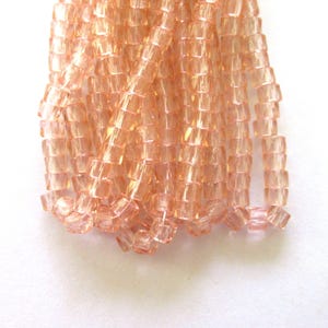 Lot of 50 6mm Czech glass faceted pony, roller or crow beads - pink large hole, fire polished, faceted beads C00111