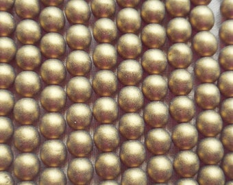 50 6 mm Czech glass beads, Matte metallic Sueded Gold Amethyst smooth round druk beads C9850