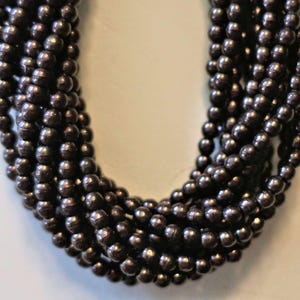 Lot of 100 3mm Dark Bronze Czech glass druks, smooth round dark brown druk beads C0601