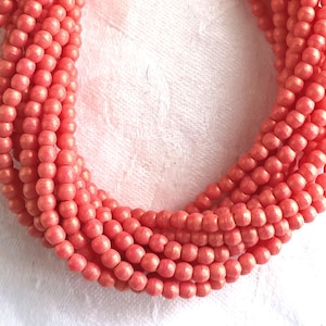 Lot of 100 3mm Pacifica Watermelon red, pink, Czech glass druks; pressed glass, smooth, round druk beads C7701