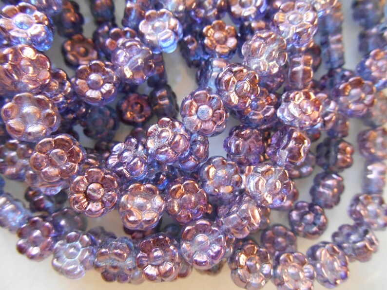 25 Perles Facettées De Bohême 6mm - Couleur Lumière Améthyste - Précisa - Neuf