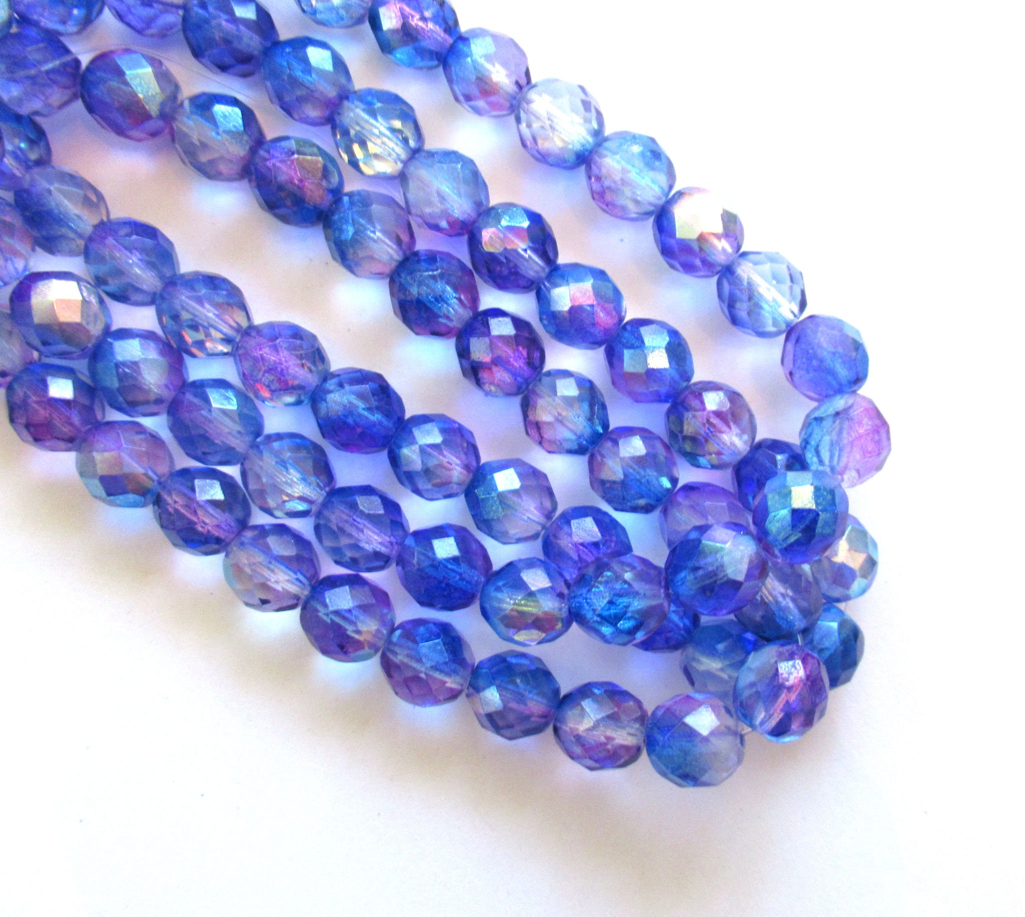 Ten Czech glass fire polished faceted round beads 10mm tutti frutti AB color mix beads C0077 Ten Czech glass fire polished faceted round beads 10mm tutti frutti AB color mix beads C0077
