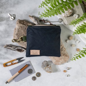 LOCHAN waxed canvas pouch - STORM