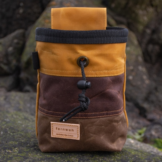 Waxed Cotton Canvas Chalk Bag Sand/bracken/bark Etsy