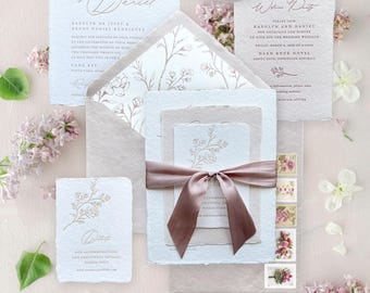 Fleur de Coton Invitation Suite Sample