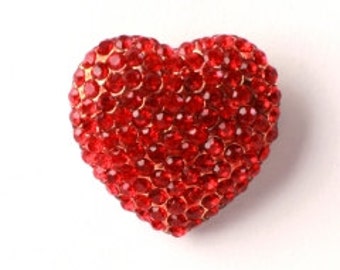 Red Rhinestone Heart