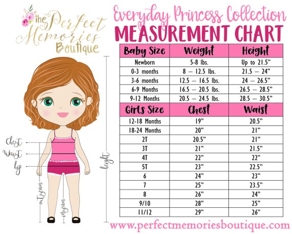 Upon A Bowtique Size Chart