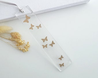 Fused Glass Golden Butterfly Hanging, Sandblasted Glass, Handcrafted