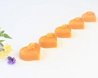 Beeswax Bee Heart Candles