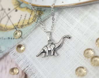 Brontosaurus Necklace, Dinosaur Necklace, For Her, Gift For Daughter, Animal Jewellery, Dino Necklace, Dinosaur Charm, Dino Jewelry