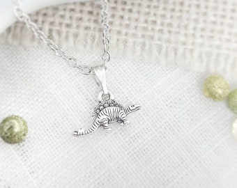 Stegosaurus Dinosaur Necklace, Silver Necklace, For Her, Dinosaur, Gift For Daughter, Animal Jewellery, Dino Necklace, Dinosaur Charm, Dino