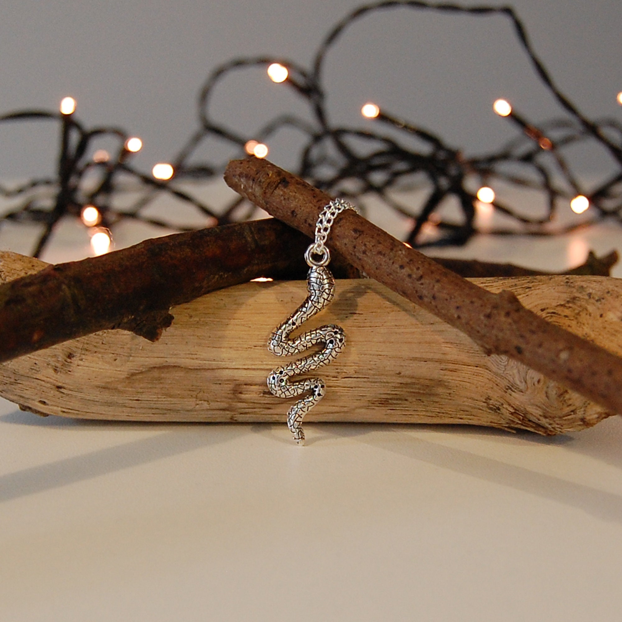 Snake Necklace Snake Charm Reptile Necklace Snake Necklace Etsy Australia