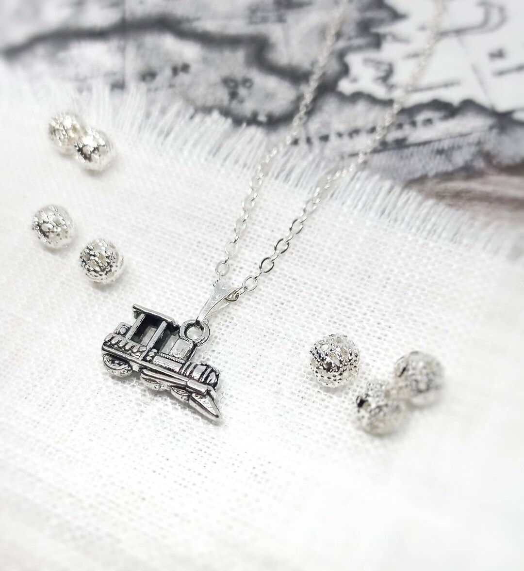 Train Necklace Silver Necklace for Her Train Gift for Etsy