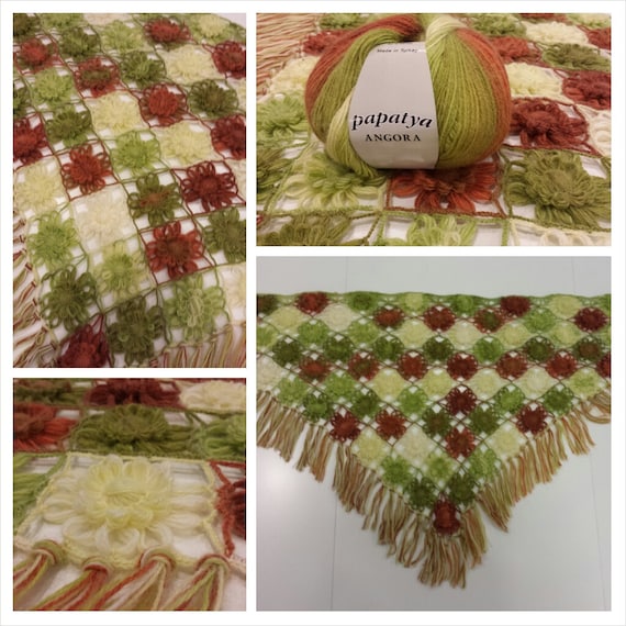 Pattern to Make a Flower Scarf/stole