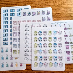 Bundle Household Kawaii Planner Stickers