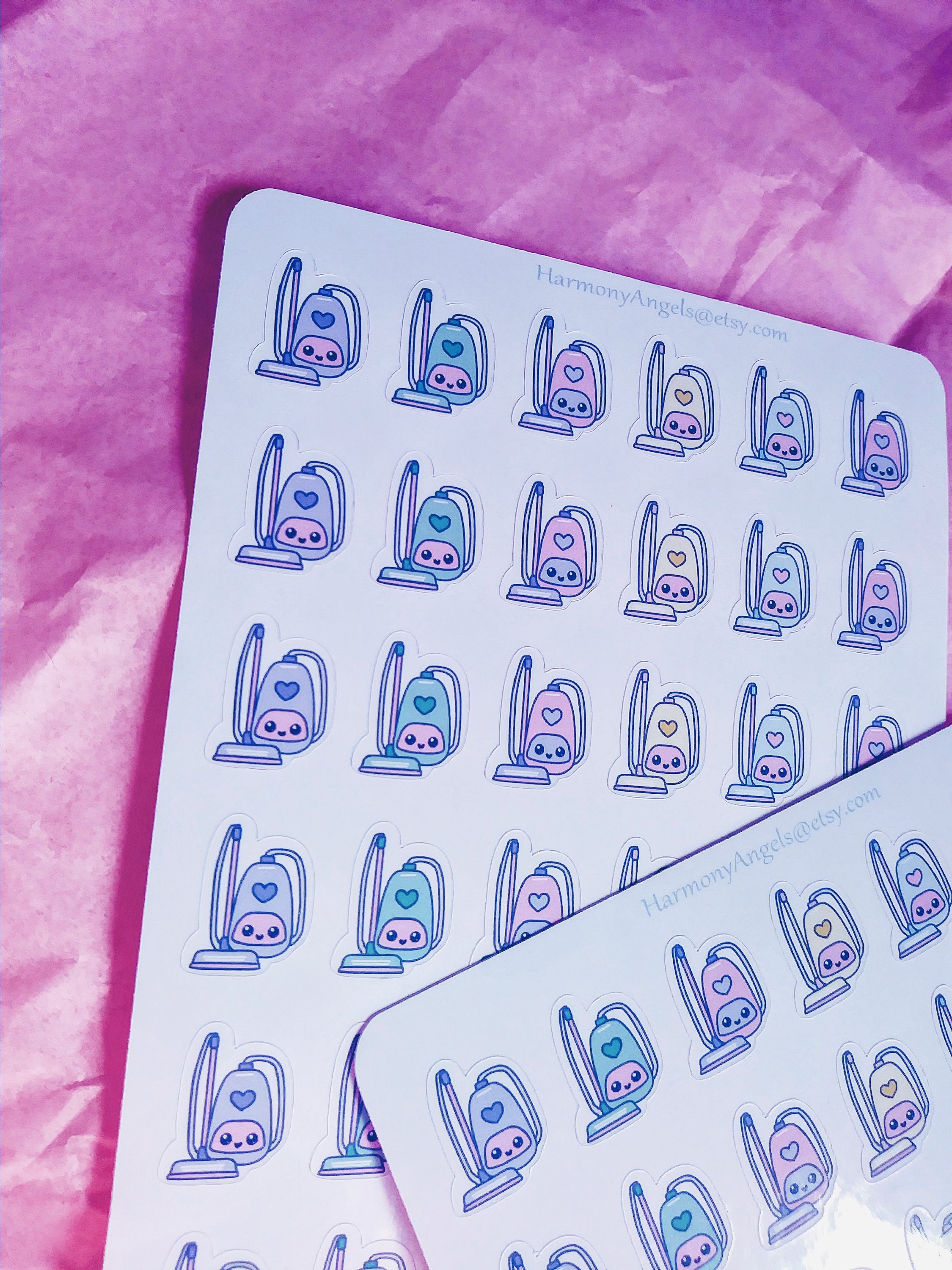 VACUUM Vacuum Stickers Cleaning Vacuum Planner Sticker Etsy