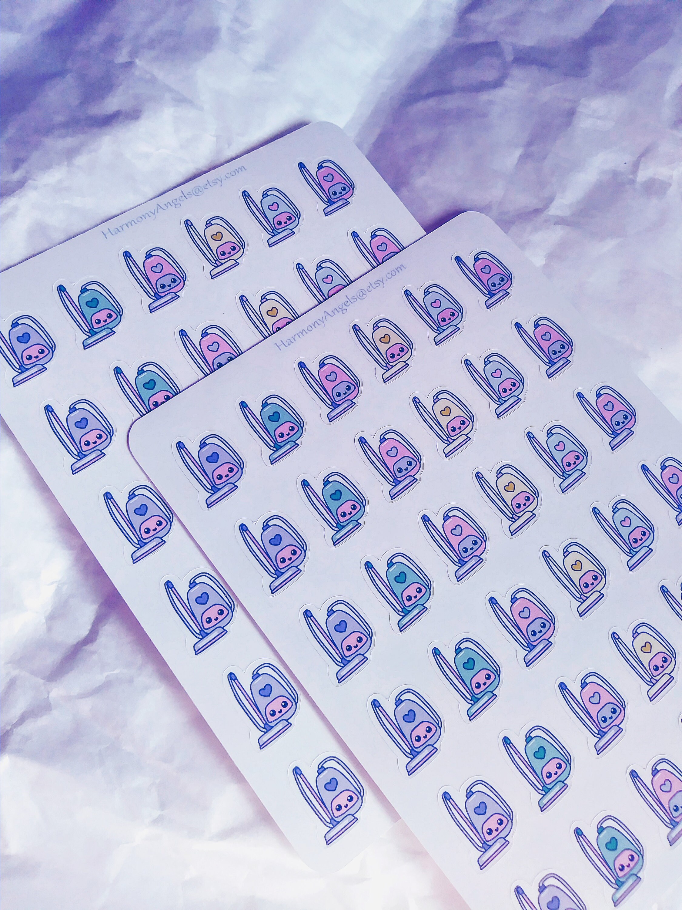 VACUUM Vacuum Stickers Cleaning Vacuum Planner Sticker Etsy