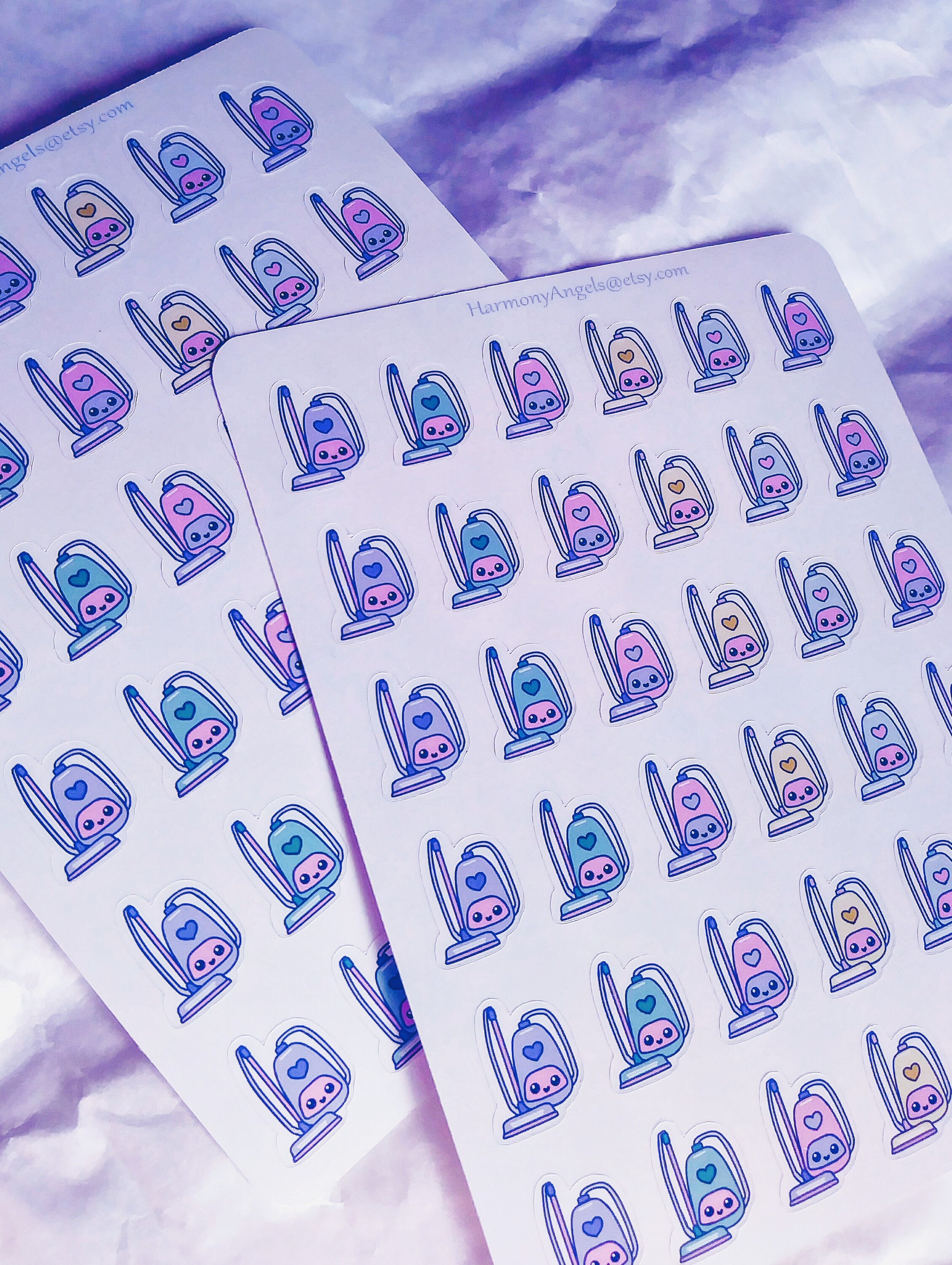 VACUUM Vacuum Stickers Cleaning Vacuum Planner Sticker Etsy