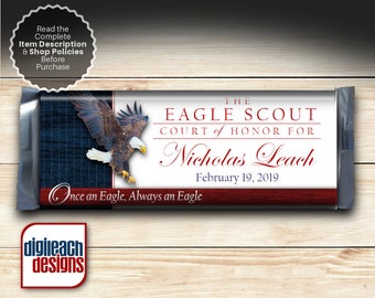 Eagle Scout Court of Honor Full Size Candy Bar Wrapper: Eagle Family - Digital File