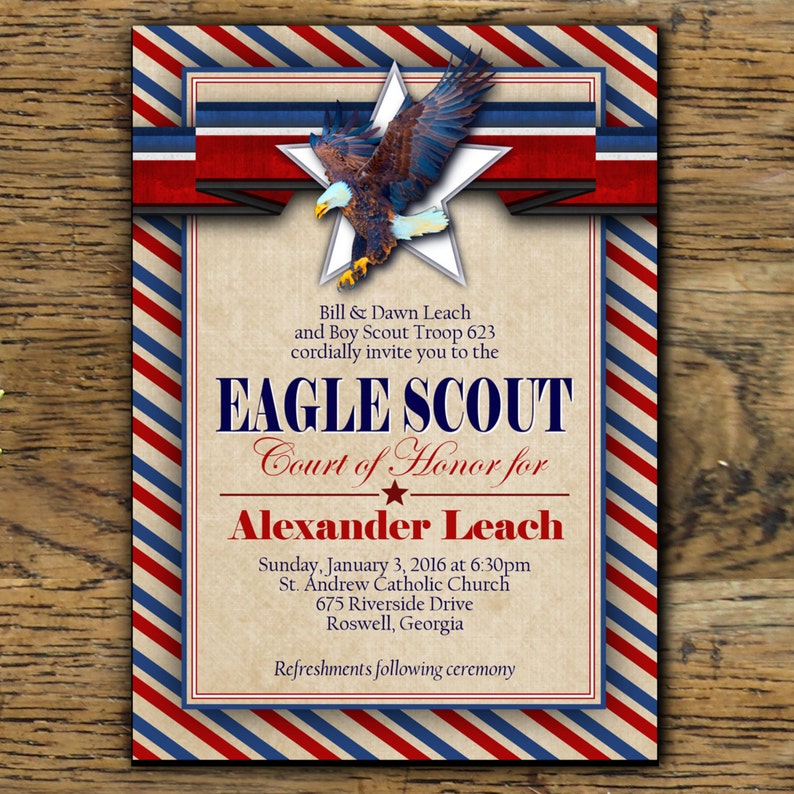 Free Printable Eagle Scout Court Of Honor Invitations