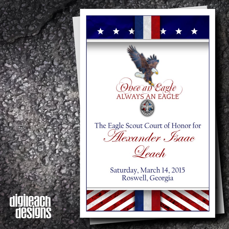 Eagle Scout Court of Honor Program Cover: Always an Eagle - Etsy