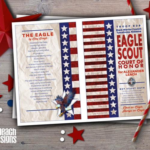 Program Cover Eagle Scout Court of Honor Program Cover Boy Etsy Program Cover Eagle Scout Court of Honor Program Cover Boy Etsy