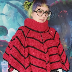 Strange and unusual poncho crochet pattern- Digital PDF download only