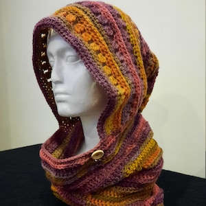Wandering pixie hooded neck warmer with beanie modification PATTERN ONLY