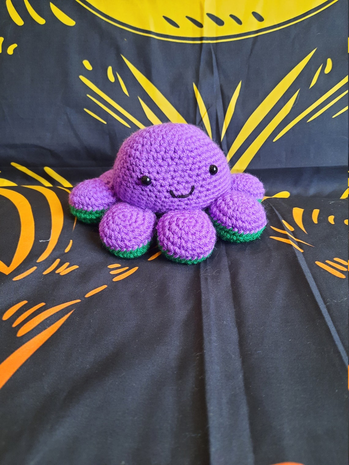 Handmade crochet reversible happy/sad octopus | Etsy