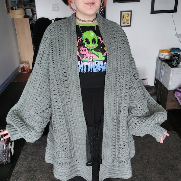 Hex you crochet cardigan Pattern-PDF download only