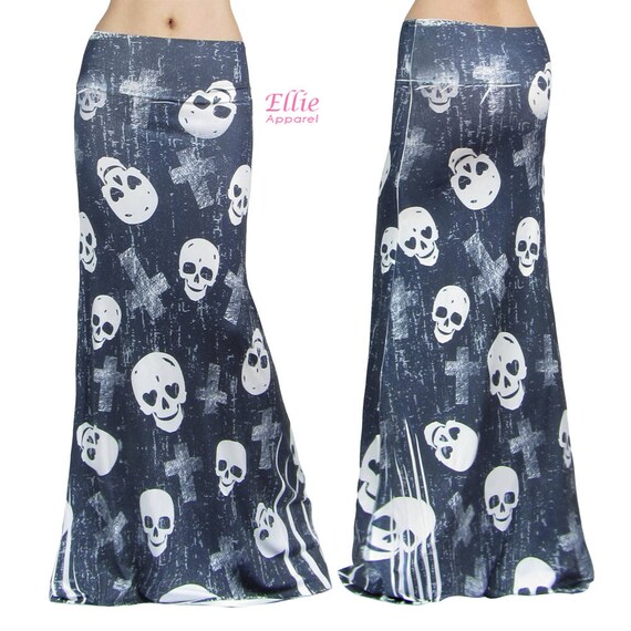 skull maxi skirt