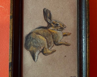 Original Rabbit Oil Painting