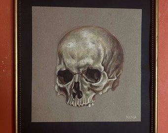Original Skull Oil Painting