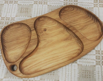 Wooden tray, Serving plate, Serving tray, Oak wood
