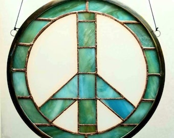 Peace-Zeichen Glasmalerei