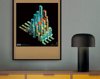 AS ABOVE - Abstract Multi Layer Silkscreen Print / Geometric / Bauhaus / Minimalism / Limited Edition