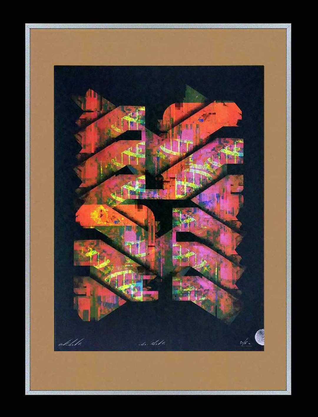 PSYCH BRUT Screenprint Silkscreen Abstract Geometric Modern Minimalism ...