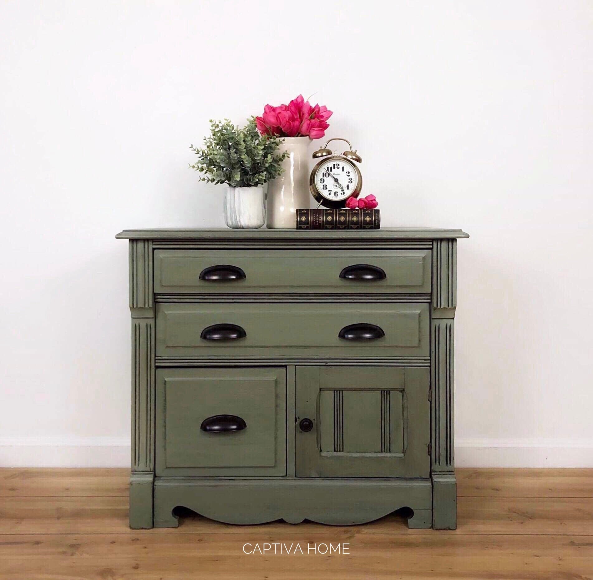 Basil Green Petite Storage Cabinet Oil Rubbed Bronze Cup Etsy