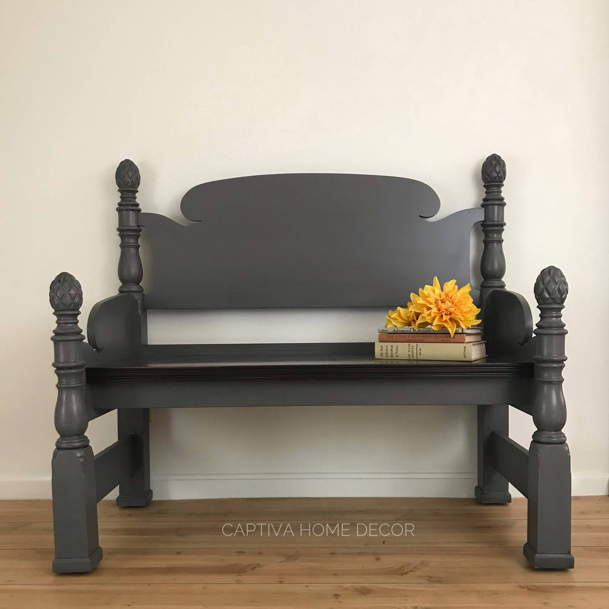 Bed Frame Bench Seat Repurposed Mudroom Entryway Decor Etsy