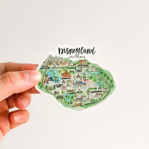 Disneyland Map Sticker+ FREE SHIPPING, Disneyland Sticker, Disney Sticker, Galaxys Edge, Star Wars Sticker, Vinyl Sticker, Disneyland