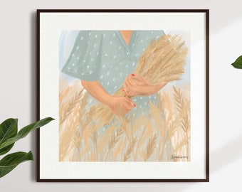 She Harvested Digital Print+ FREE SHIPPING, LDS Art, Lds print, Lds missionary art