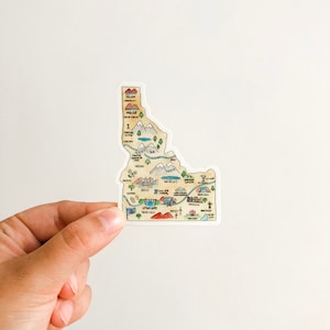 Idaho mapa acuarela pegatina- ENVÍO GRATIS- Idaho pegatina, pegatina portátil, pegatina impermeable, pegatina de vinilo, acuarela de Idaho, mapa de Idaho