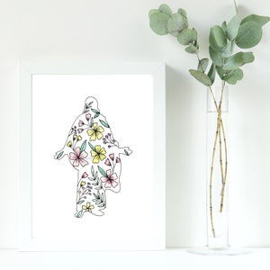 Floral Christus Digital Print+ FREE SHIPPING Christ, Christ Painting, Christ Watercolor, LDS Painting, Bible, Christian, Christ, Mormon